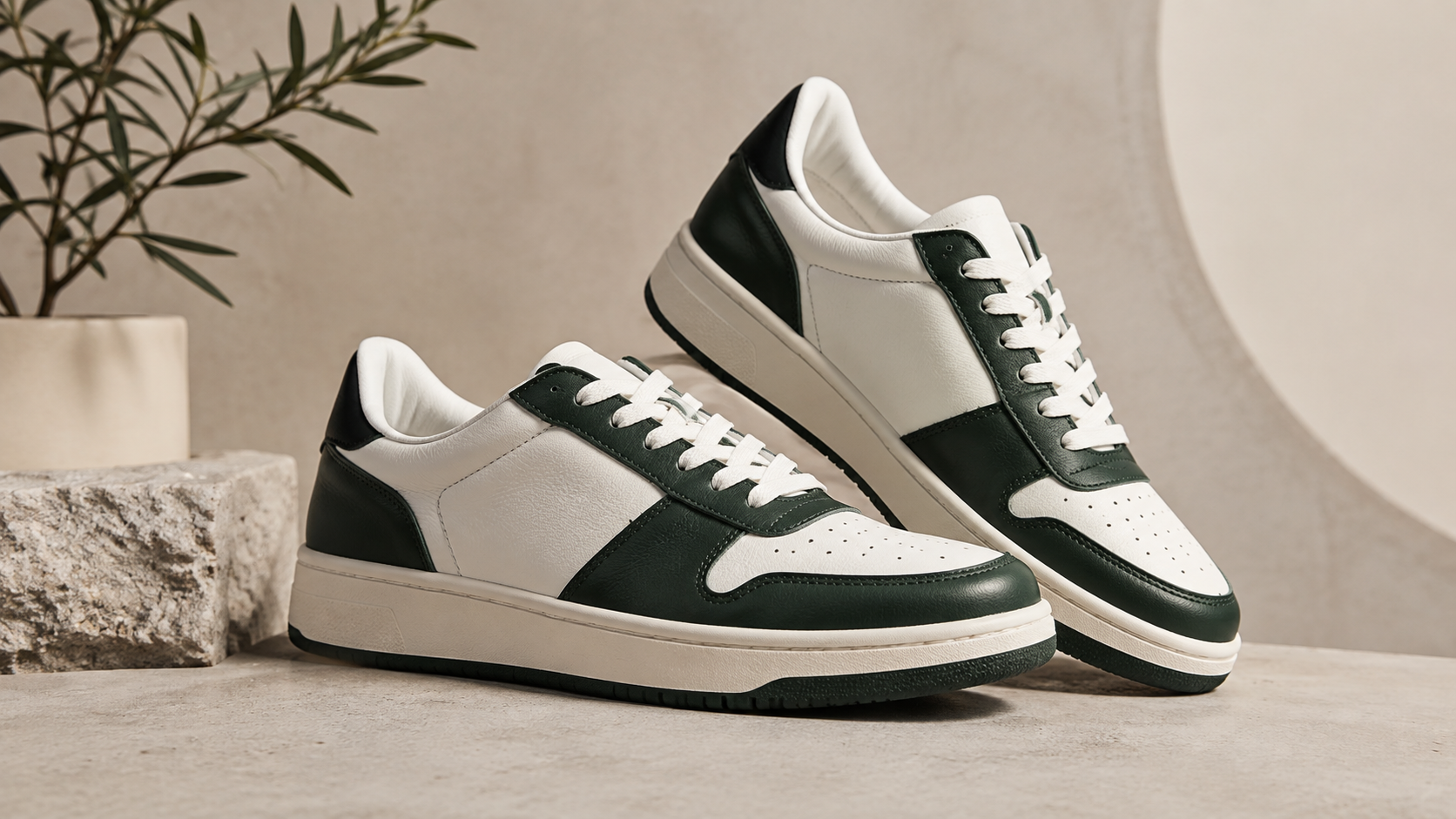 Two-Tone Sneakers Colorblock Design